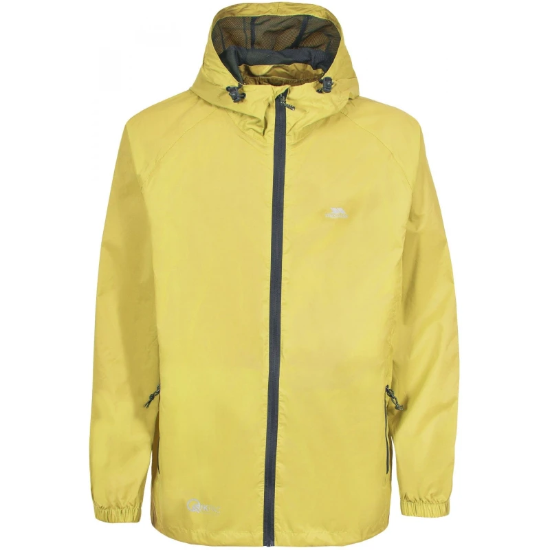 Image of Trespass Qikpac Waterproof Packaway Jacket in Yellow Size: 2-3 Years Yellow Unisex 2-3 Years