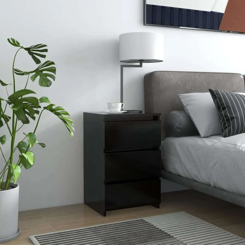Image of VIDAXL Bed Cabinet Black 40x35x62.5cm Engineered Wood Vidaxl 8720286558188