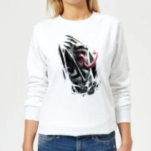 Image of Venom Chest Burst Womens Sweatshirt - White - 3XL