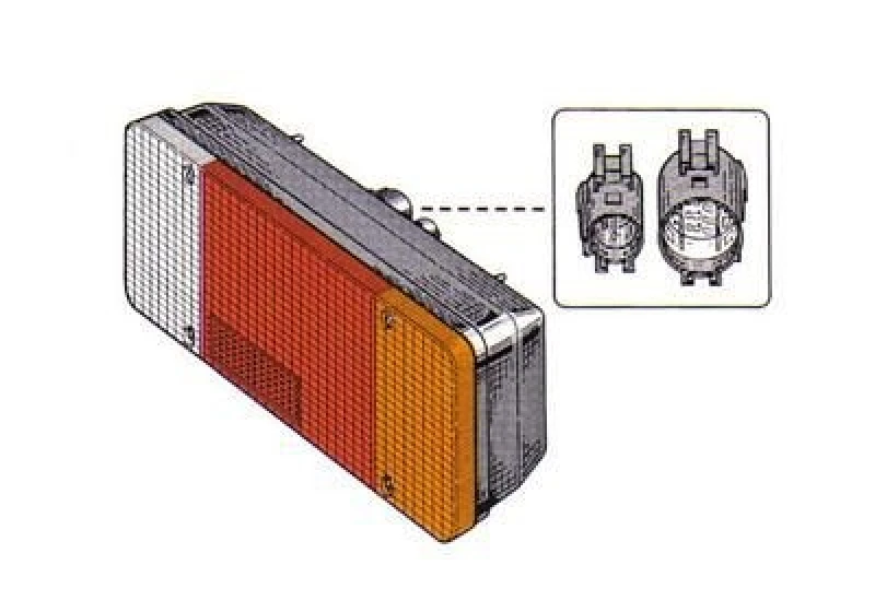 Image of VAN WEZEL Rear light VAN WEZEL 1650926