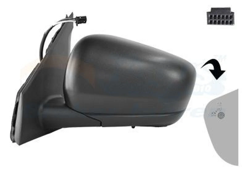 Image of VAN WEZEL Wing mirror VAN WEZEL 4415815