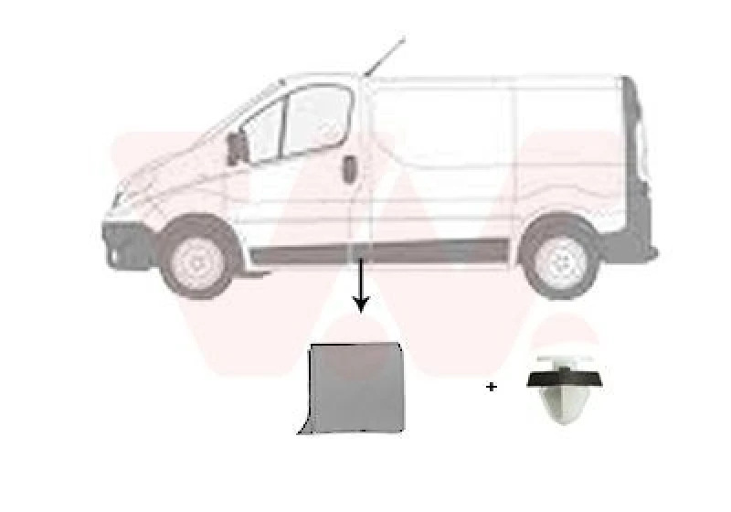 Image of VAN WEZEL Trim / Protective Strip, sidewall VAN WEZEL 4396403