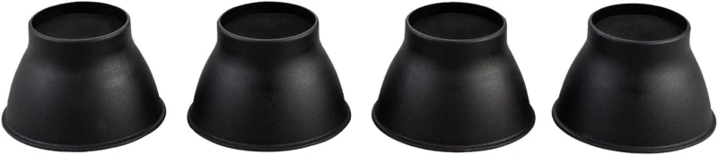 Image of Aidapt Elephant Feet 14cm Set Of 4 Black