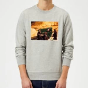 Image of Star Wars Jawas Christmas Tree Grey Christmas Sweatshirt - L - Grey