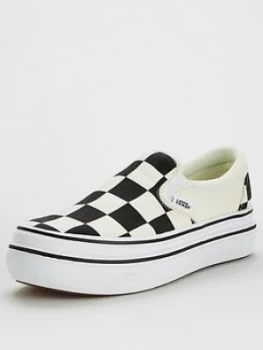 Image of Vans Vans Ua Super Comfycush Big Checkerboard Slip On, Black/White, Size 7, Women