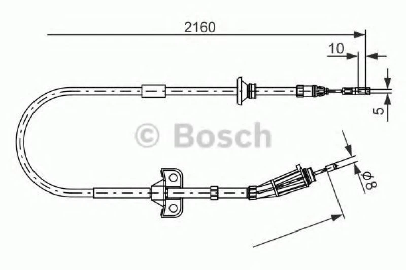 Image of Handbrake cable Bosch 1 987 482 284