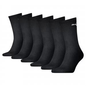 image of PUMA Unisex Sport Crew 6P Ecom Socks, Black, size 6-8, Clothing