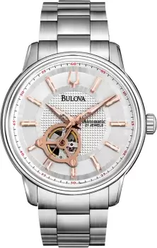 Image of Bulova Watch Open Aperture Automatic - White
