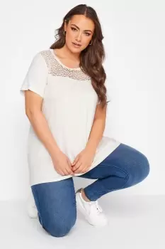 Image of Crochet Neck T-Shirt