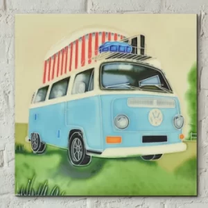 image of VW camping weekend 8 x 8 Tile