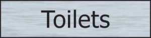 Image of Toilets Sign Stnlss Steel Effect S/A PVC