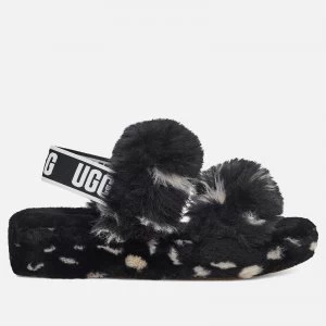 image of UGG Womens Oh Yeah Spots Slippers - Black - UK 3