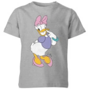 image of Disney Daisy Duck Classic Kids T-Shirt - Grey - 11-12 Years