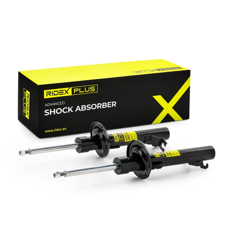 Image of RIDEX PLUS 854S2210P Shock absorber Front Axle Left, Gas Pressure, Twin-Tube, Suspension Strut, Top pin Shock Absorber (854)