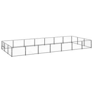 Image of Vidaxl Dog Kennel Black 21 M Steel