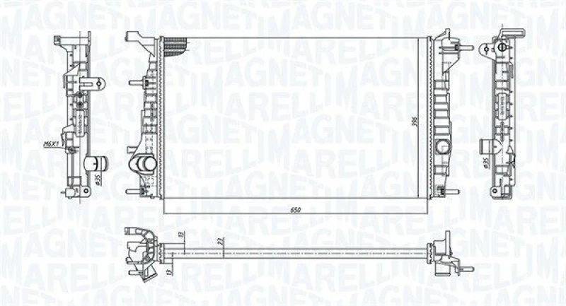 Image of MAGNETI MARELLI Engine radiator MAGNETI MARELLI 350213199200