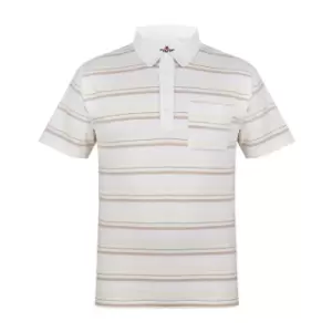 Image of Soviet YD Stripe Polo Shirt Mens - Beige
