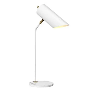 Image of 1 Light Table Lamp - White Aged Brass, E27