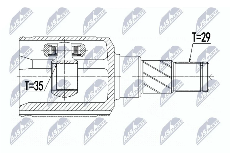 Image of NTY CV joint kit NTY NPW-CH-075