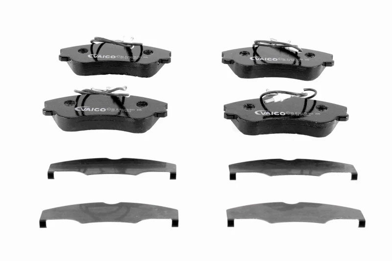 Image of VAICO V22-0079 Brake pad set Front Axle, incl. wear warning contact, Q+, original equipment manufacturer quality Brake Pad Set,disc brake (402)