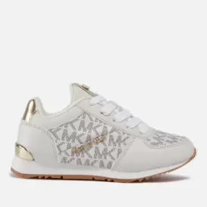 Image of Michael Kors Girls Allie Jogger Faux Leather Trainers - UK 1 Kids