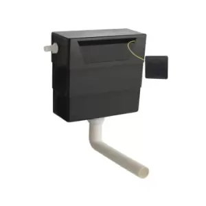 Image of Hudson Reed Universal Access Cistern & Square Black Flush Plate