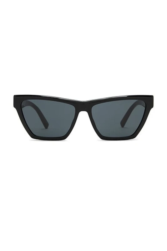 Image of Saint Laurent Cat Eye Sunglasses in Black - Black. Size all.