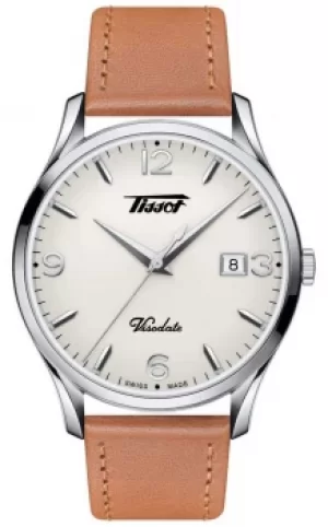 Tissot Mens Visodate Heritage Quartz Beige Dial Tan Leather Watch