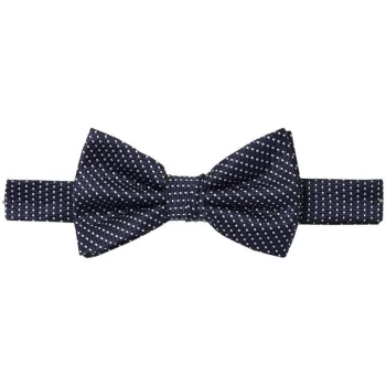 Image of Label Lab Rance Woven Polka Dot Bow Tie - Navy
