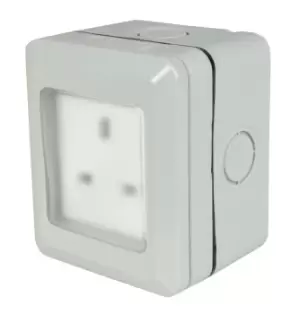 Image of Mercury Weatherproof Outdoor Socket 13A Grey IP55
