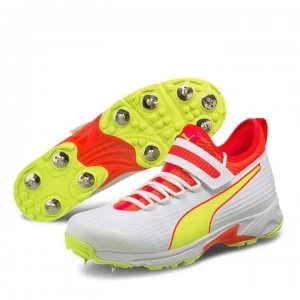 image of Puma 19.1 Bowling Cricket Shoe - White/Yellow