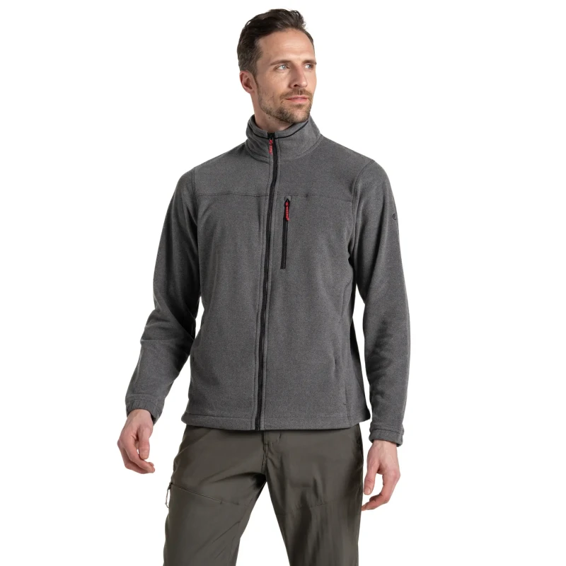Image of Craghoppers Craghoppers Men Corey Plus Quick Drying Fabric Microfleece Jacket in Grey Size: Small Grey S Male 5063260070003