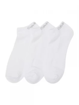 Mens Calvin Klein 3 pack trainer liner sock set White