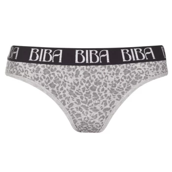 Image of Biba Soft Cotton Briefs - Grey Leop