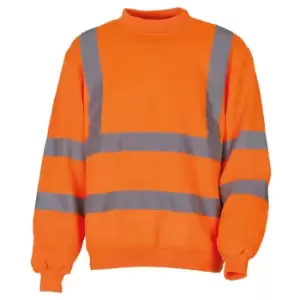 image of Yoko Unisex Hi-Vis Heavyweight Sweatshirt (Pack of 2) (3XL) (Hi Vis Orange)