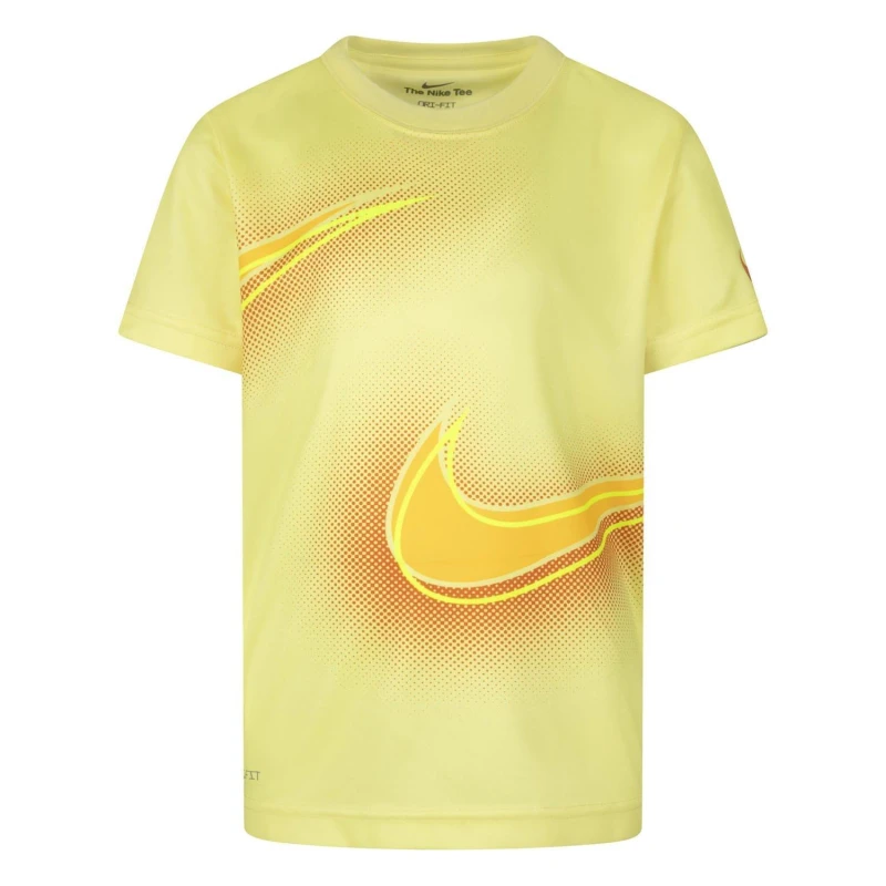 Image of Nike Stacked Up Swoosh T-Shirt Yellow male 7