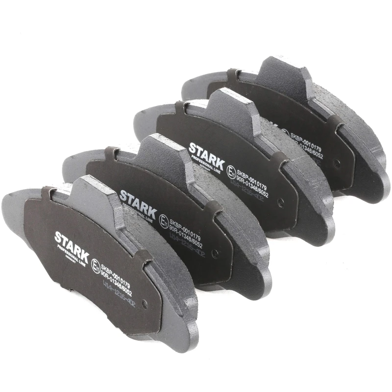 Image of STARK SKBP-0010179 Brake pad set Front Axle, not prepared for wear warning indicator, with anti-squeak plate Brake Pad Set,disc brake (402)