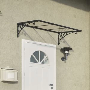 image of Palram Venus Door Canopy - Grey/Clear