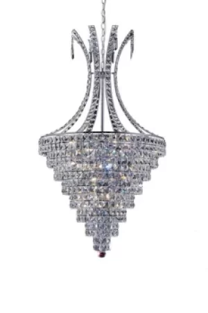 Image of Kanya Ceiling Pendant 8 Light Polished Chrome, Crystal