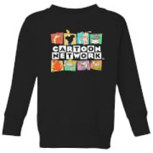 Image of Cartoon Network Logo Characters Kids Sweatshirt - Black - 5-6 Years