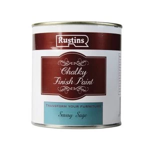 image of Rustins Chalky Finish Paint Blenheim Blue 250ml