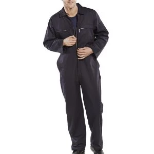 Image of Super Click Workwear Heavy Weight Boilersuit Navy Blue Size 36 Ref