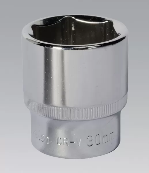 Image of Genuine SEALEY SP1230 WallDrive® Socket 30mm 1/2Sq Drive Fully Polished