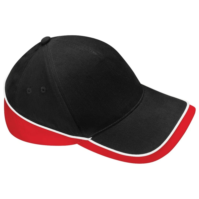 Image of Beechfield Beechfield Men Teamwear Competition Cap Baseball Headwear Pack of 2 in Black One Size Male 5059269088576