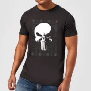 Image of Marvel Punisher Mens Christmas T-Shirt - Black - M