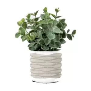 image of Gallery Interiors Set of 2 Faux Eucalyptus in Wavy Pot / Medium