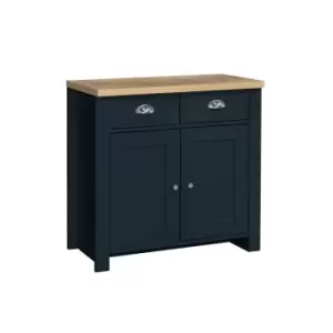 image of Birlea Highgate 2 Door 2 Drawer Sideboard Navy And Oak