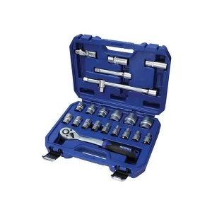 Image of Faithfull Socket Set of 22 Metric 1/2in Drive