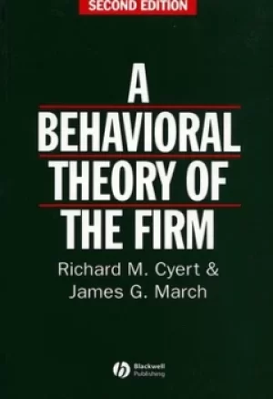 Image of A behavioral theory of the firm by Richard M. Cyert