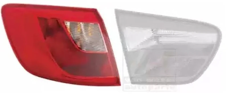Image of VAN WEZEL 4923931 Rear light Outer section, without bulb holder, Left Combination Rearlight (391)